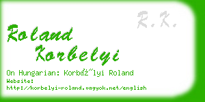 roland korbelyi business card